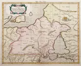 Klaudiusz Ptolemeusz, Tab. VIII. Europae, in qua Sarmatia, Maeotis palus…, wyd. Gerard Mercator, 1730 mapa pochodząca z „Atlas Tabulae Geographicae Orbis Terrarum” miedzioryt kolorowany, 34