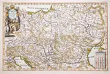Johann Bencard, Polonia cum Lithuania et circumvinis provinces, wyd. Heinrich Scherer, Monachium 1699 mapa pochodząca z „Atlas Marianus”, 1702 miedzioryt kolorowany, 23