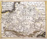 Franz Wagner, Regnum Poloniae et Magnus Ducatus Lithuaniae, wyd. Franz Wagner, Wiedeń 1737 miedzioryt kolorowany