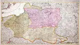 Joachim Ottens, Reipublicae et Status Generalis Poloniae Nova Tabula, Reinier Ottens I, Josua Ottens, stan drugi, Amsterdam 1726 miedzioryt kolorowany w epoce, 51