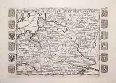 Daniel de la Feuille, Le Royaume de Pologne avec ses confins, wyd. David Weege, stan drugi, Amsterdam 1753 mapa pochodząca z „Kleyne en Beknopte Atlas…” miedzioryt
