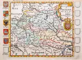 Nicolas de Fer, Estats de la Couronne de Pologne, wyd. Nicolas de Fer, Paryż po 1690 miedzioryt kolorowany, 13