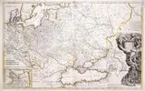 Herman Moll, To His Most Serene and August Majesty Peter Alexovitz…, wyd. John Bowles, Philip Overton, Thomas Bowles, John King, stan piąty, Londyn 1740 miedzioryt kolorowany liniowo, 62