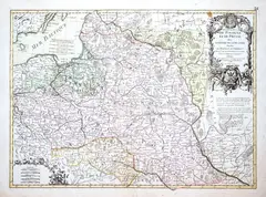 Jean Janvier, Les Royaumes de Pologne et de Prusse …, wyd. Jean Lattre, stan czwarty, Paryż 1786 miedzioryt kolorowany, 48