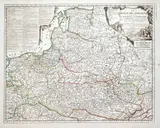Le Royaume de Pologne by Jean Baptiste Nolin I Jean Nicolas de Tillemont, wyd. Jean Baptiste Nolin II, stan czwarty, Paryż 1742 miedzioryt kolorowany liniowo, sold Oct 2021