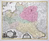 Tobias Lotter, Mappa geographica ex novissimis observationibus…, wyd. Tobias Conrad Lotter, stan trzeci, Augsburg po 1764miedzioryt kolorowany, 49