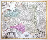 Johann Georg Probst, Mappa geographica ex novissimis observationibus…, wyd. Johann Michael Probst II, stan pierwszy, Augsburg 1783 miedzioryt kolorowany