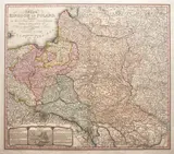William Faden, A map of the Kingdom of Poland describing its ancient limits…, wyd. William Faden, stan szósty, Londyn 1816 miedzioryt kolorowany w epoce, 54