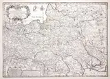 Maurille-Antoine Moithey, La Pologne Comprenant le Royaume de Prusse, wyd. Jean-Baptiste Crepy, stan trzeci, Paryż 1780 miedzioryt kolorowany liniowo, 47