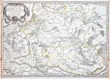 Nicolas Sanson d'Abbeville, Germano-sarmatia in qua Populi maiores Venedi…, wyd. Pieter Mortier, Amsterdam ok. 1710 miedzioryt kolorowany liniowo, 39
