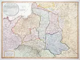 Robert Sayer, A new map of the Kingdom of Poland, Laurie & Whittle, stan trzeci, Londyn 1799 mapa pochodząca z „A new universal atlas” miedzioryt kolorowany