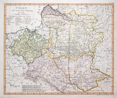 Carl Jättnig, Polen nach seiner alten Verfassung vor 1772, wyd. Carl Jattnig, Berlin 1802 miedzioryt kolorowany w epoce