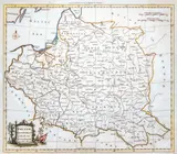 John Barber, Poland. Corrected and Improv’d from the best authorities, wyd. Charles Dilly & George Robinson, Londyn 1780 mapa pochodząca z dzieła W. Guthriego "New System of Modern Geography” miedzioryt kolorowany, 34