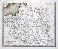 William Barker, Poland, Shewing the Claims of Russia, Prussia & Austria, until the late Depredations…, wyd. Matthew Carey, stan pierwszy, Filadelfia 1795 mapa pochodząca z „New system of modern geography” (William Guthry) miedzioryt, 31