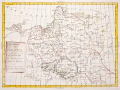 Antonio Zatta, Il Regno di Polonia…, wyd. Presso Antonio Zatta e Figli, Wenecja 1799 mapa pochodząca z „Nuovo Atlante” miedzioryt kolorowany liniowo w epoce, 24