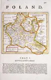 Herman Moll, Poland, wyd. Herman Moll, Londyn 1723 mapa pochodząca z „The Compleat geographer or the chorography…”, wyd. 4; na verso tekst w języku angielskim miedzioryt kolorowany