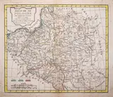 Robert de Vaugondy, Royaume de Pologne…, wyd. Charles-Francois Delamarche, stan siódmy, Paryż 1815 miedzioryt kolorowany liniowo, 25