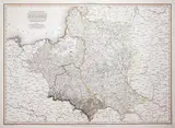 John Pinkerton, Poland, wyd. Cadell & Davies „Pinkerton’s modern atlas”, Londyn 1814 miedzioryt kolorowany liniowo