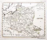 Andrew Bell, Poland Lithuania and Prussia, Londyn 1759 miedzioryt kolorowany liniowo, 18