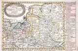 Johann Michael Probst II, Reise Charte durch das Königreich Polen…, wyd. Johann Michael Probst II, stan drugi, Augsburg 1786 miedzioryt kolorowany, 17