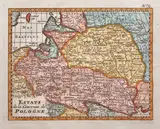 Jacques-Benigne Bossuet, Estats de la Couronne de Pologne, wyd. Jacques Benigne Bossuet, Amsterdam 1738 miedzioryt kolorowany, 14