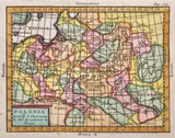 Claude Buffier, Polonia Secondo le Osservazioni dell’Accademia di Parigi, wyd. Francesco Pitteri, Wenecja 1761 mapa pochodząca z „Geografia universale del padre Claudio Buffier…”, czwarta płyta miedzioryt kolorowany, wym. mapy 13