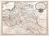 Die königliche Republik Polen mit dem Grossherzogthum Lithauen by Franz Johann Joseph von Reilly, wyd. Franz Johann Josef von Reilly, Wiedeń 1791 mapa pochodząca z „Schauplatz der fünf Theile der Welt” miedzioryt kolor, sold Oct 2021