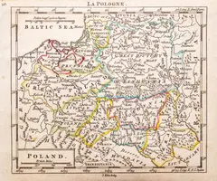 Andrew Dury, Poland, wyd. Andrew Dury, Robert Sayer & Carrington Bowles, Londyn 1761 miedzioryt kolorowany liniowo, 11