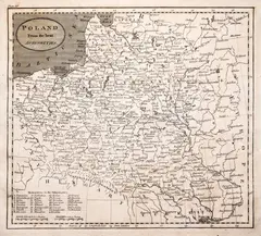 Matthew Carey, Poland from the best authorities, wyd. Matthew Carey, Johnson & Warner, Filadelfia 1814ma pochodząca z „A General Atlas” miedzioryt