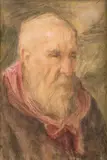 Teodor Axentowicz, Portret mężczyzny, pastel, tektura