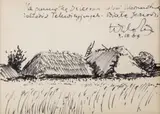 Wiktor Zin, Chata, 1967 r., 1967, tusz, papier