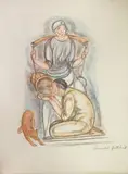 Leopold Gottlieb, Miłosierdzie, litografia barwna, papier, 40