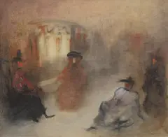 We wnętrzu by Jadwiga Lesiecka, olej, płótno, sold Oct 2021