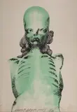 Jan Lebensztejn, Radiogram - Portret II, 1973 r., 1973, litografia barwna, papier