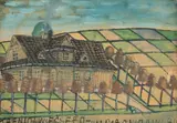 Krynica wieś by Nikifor Krynicki, akwarela, papier, sold Oct 2021
