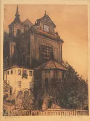 Feliks Jabłczyński, Kościół Św. Anny, 1915 r., 1915, litografia, papier