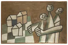 Marian  Tomaszewski, Architekci, 1955 r., 1955, olej, płótno