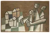 Marian  Tomaszewski, Architekci, 1955 r., 1955, olej, płótno