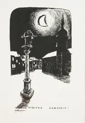 Jacek Fedorowicz, Visitez VARSOVIE !, serigrafia, papier