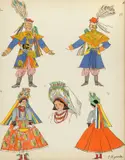 Zofia Stryjeńska, Krakowianin i Krakowianka - stroje weselne, Plansza VIII z teki