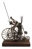 Tomasz Sętowski, Podróże Don Kichota - Don Quichotte, 2017, 2017, brąz patynowany i polerowany, drewno