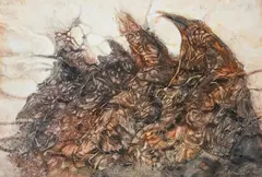 Ryszard Tomczyk, Mnisi drzew II, 1997, 1997, akwarela, technika własna, papier
