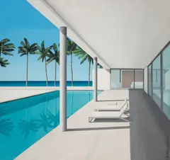 Dariusz Grabuś, Dom na oceanem, 2021, 2021, akryl, płótno
