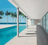 Dariusz Grabuś, Dom na oceanem, 2021, 2021, akryl, płótno