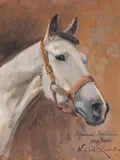 Głowa konia, 1934 r. by Wojciech Kossak, 1934, olej, tektura, sold Aug 2021