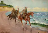 Jerzy Kossak, Ułani nad brzegiem morza