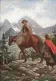 Walery Eljasz Radzikowski, Tatry, olej, tektura