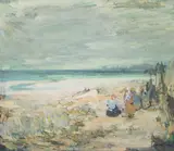 Widok na Brzeźno by Marian Mokwa, olej, płótno, sold Aug 2021