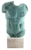 Perseusz by Igor Mitoraj, brąz patynowany, podstawa marmurowa, sold Aug 2021