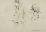 Jacek Malczewski, Szkice postaci, tusz, papier, 13